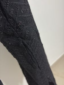 Men's Black Embellished Kurta