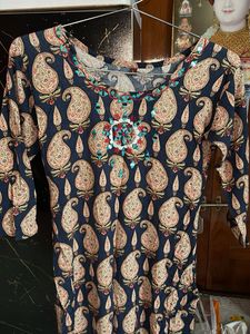 Embroidered Kurta with Mirror Work