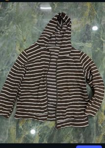 Striped Zip-Up Hoodie Jacket