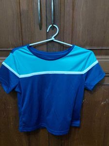 Blue & Teal Striped T-Shirt