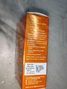 Bio Organic Orange Fruit Peel Powder