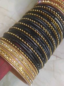 Elegant Black and Gold Bangles