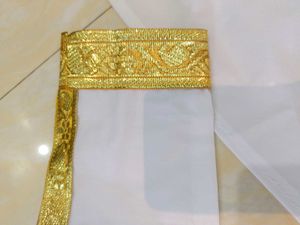 🪙🤍White Kurta with Gold Embellishments