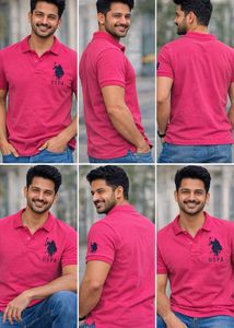 USPA Pink Polo T-Shirt - Stylish M Size