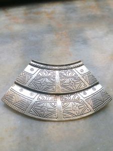 Afghani style Unique Silver-Tone Statement Pendant