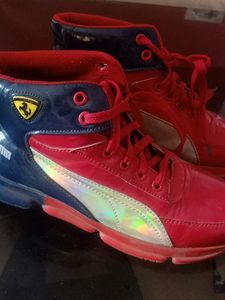 Puma Red Shoe Only One Time Used Just For 1500
