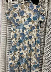 Vintage Blue Floral Dress