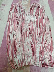 Pink Abstract Print Palazzo Pants