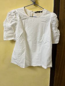 Chic White Puff Sleeve Top