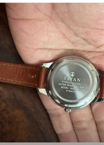 ⌚🌿 TITAN MINIMALIST GREEN DIAL LEATHER STRAP WRIS