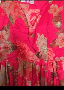 Stunning Floral Print Anarkali Gown