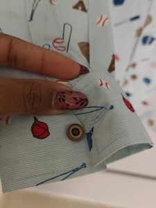 Boys' Patterned Button-Down Shirt