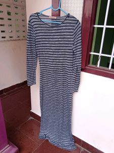 Striped Long Sleeve Maxi Dress