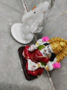 Goddess Lakshmi and Lord Ganesha Figurines