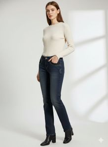 Embellished Dark Wash Denim Jeans