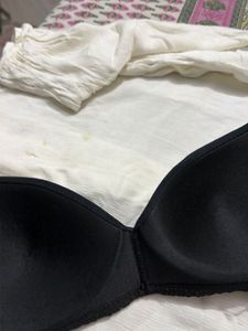Black Lace Trim Bra