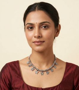 Combo of Oxidised Earring & Butterfly Charm Neckla