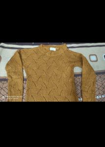 Mustard Knit Pullover Sweater