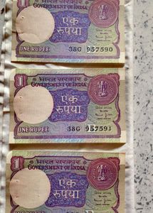 Collectible One Rupee Notes - Set of 3