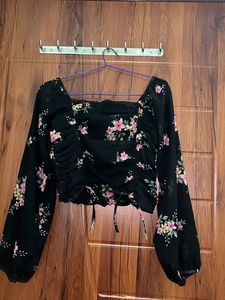 Black crop top