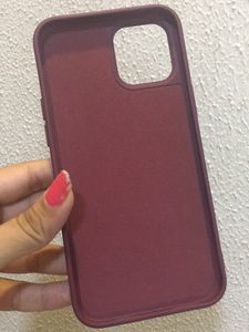 IPhone12ProMax Reddish Maroon Silicone Phone
