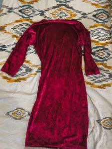 Red Velvet Bodycon Mini Dress