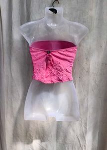 30279. Hot Pink Textured Bandeau Top