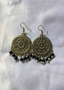 Oxidized Jhumka Earrings with Pearls (set of 3)