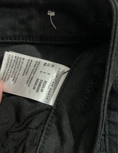 High rise Grey Distressed and black  Denim Jeans