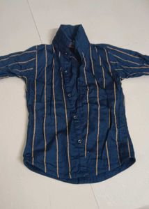 kids Striped Blue Shirt