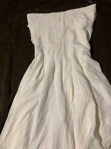 Elegant White stripless Tube Gown/Dress