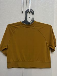 Mustard Yellow Cropped Top
