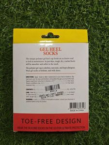 Gel Heel Socks - Toe-Free Design pink colour