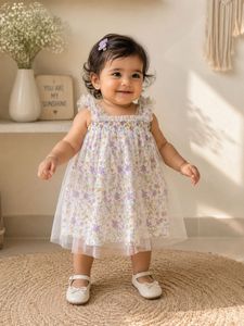 Charming Floral Baby Dress-new
