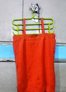 Orange Knit Sleeveless Top