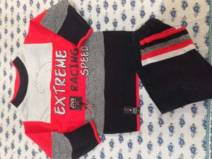 Red Black Woolen Set