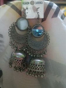 Ethnic Jhumka Earrings with Mirror