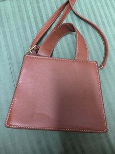 Stylish Brown Woven Handbag