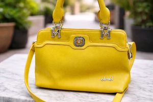 Bright Yellow Designer Handbag