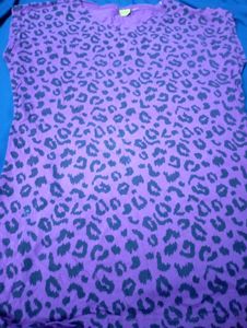 Purple Leopard Print Tee