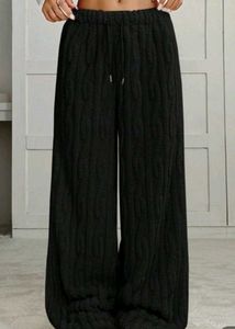 Women fluffy Wide Leg Pants