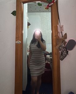 Striped bodycon dress
