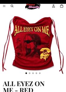 Combo Y2k All eyes on me top+ white hello kitty