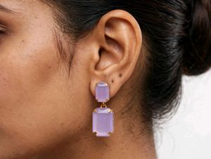 Elegant Lavender Drop Earrings