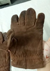 Brown Suede Gloves