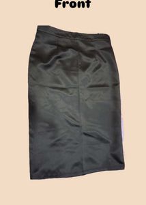 Sleek Satin Midi Skirt