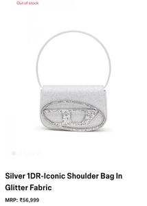 Diesel Silver Sparkle Shoulder Bag