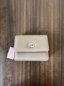 Stylish Taupe Chain Shoulder Bag