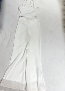 Chic White Strappy co ord set