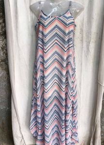 Boho Chevron Print Maxi Dress